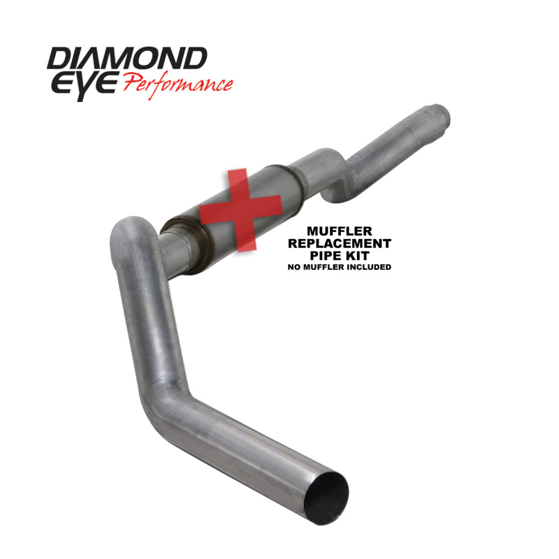 Diamond Eye KIT 5in CB MFLR RPLCMENT PIPE SGL AL: 2006-2007.5 CHEVY 6.6L 2500/3500 - DTX Performance