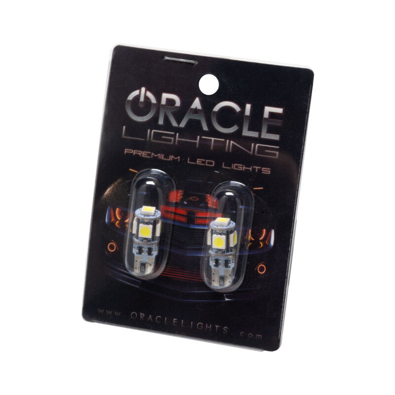 Oracle T10 5 LED 3 Chip SMD Bulbs Pair Cool White for performance car parts from DTX Performance