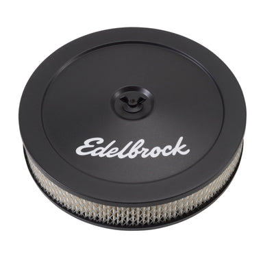Edelbrock Air Cleaner Pro-Flo Series Round Steel Top Paper Element 10In Dia X 3 5In Black - Performance car parts by DTX Performance