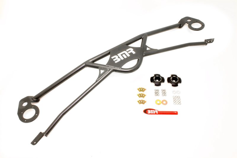 BMR 2010 5th Gen Camaro Front 4-Point Strut Tower Brace - Black Hammertone - DTX Performance