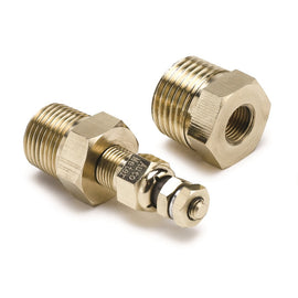 Brass fittings for Autometer Arctic White 3-3/8in Quad Gauge, used in high performance car parts and engine performance upgrades.