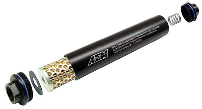 AEM Universal High Volume Fuel Filter Element for performance car tuning and upgrades by DTX Performance.