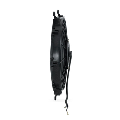 Mishimoto 12 Inch Curved Blade Electrical Fan for performance car cooling, DTX Performance parts, aftermarket installation.