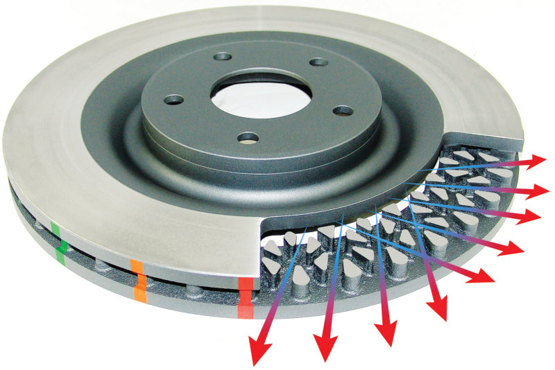 DBA 2015 Ford Mustang EcoBoost/GT w/o Brembo Calipers Front T3 Slotted 4000 Series Rotor - DTX Performance