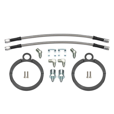 Wilwood Flexline Kit 12 inch -3 3/8-24 IF 1/8-27 NPT 90 Degree, performance car parts designed for optimal brake upgrades by DTX Performance