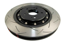 Load image into Gallery viewer, DBA 08+ EVO X Front Slotted 5000 Series 2 Piece Rotor Assembled w/ Black Hat