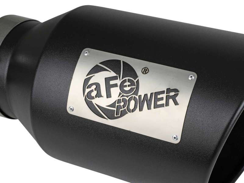 aFe Power Universal 5in Inlet 8in Outet MACH Force-XP Clamp-On Exhaust Tip - Black - DTX Performance