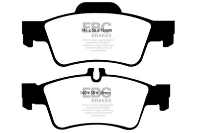 EBC 04-06 Mercedes-Benz CL500 5.0 Ultimax2 Rear Brake Pads, aftermarket performance parts