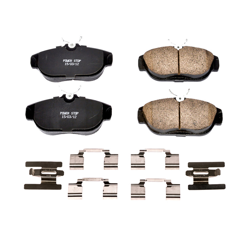 Power Stop 91-92 Volvo 740 Front Z17 Evolution Ceramic Brake Pads w/Hardware - DTX Performance