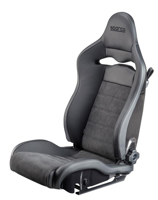 Sparco Seat SPX Leather/Alcantara Black - Left, performance car parts at DTX Performance, high performance auto parts, racing suspension, brake upgrades.