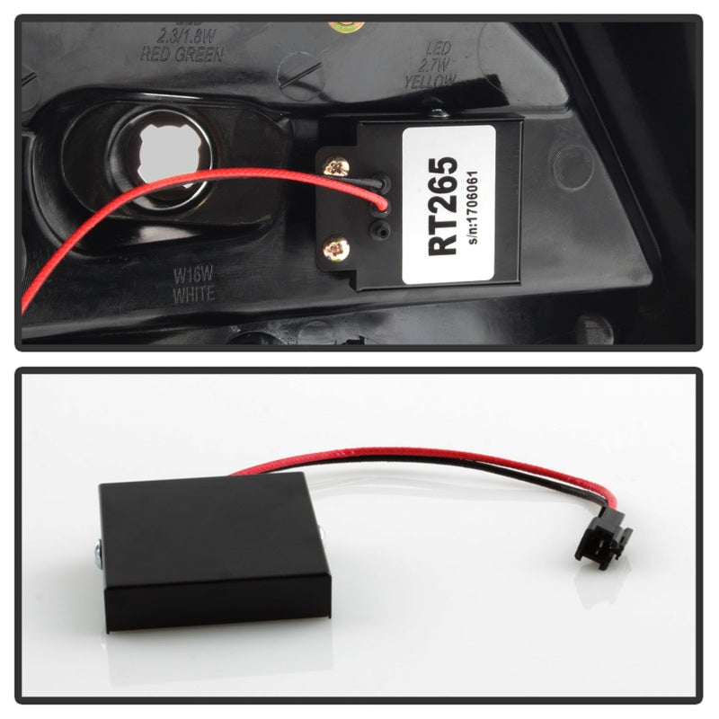 Spyder 12-14 Ford Focus 5DR LED Tail Lights - Black Smoke internal components