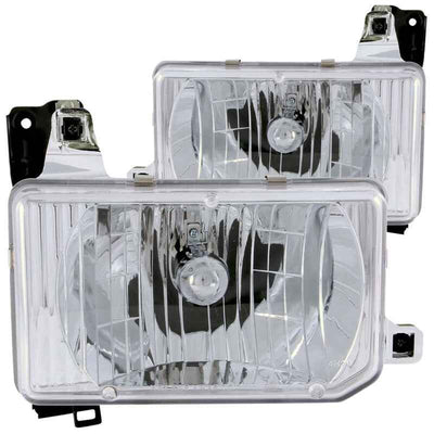 ANZO 1988-1989 Nissan Hardbody Crystal Headlights Chrome, performance upgrades car parts, DTX Performance, easy installation