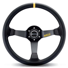 Load image into Gallery viewer, Sparco Steering Wheel 345 Leather Black - High performance auto part by DTX Performance for racing and tuning enthusiasts.