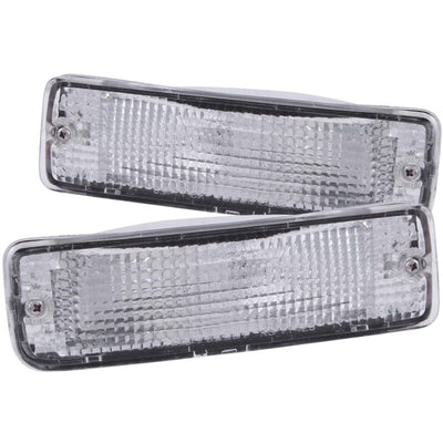 ANZO 1989-1995 Toyota Pickup Euro Parking Lights Chrome w/ Amber Reflector; performance car parts, easy installation, veteran owned.