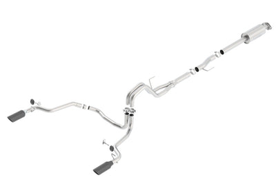 Borla 15-16 Ford F150 3.5L EcoBoost Ext. Cab Black Chrome CB Exht ATAK - performance car parts by DTX Performance