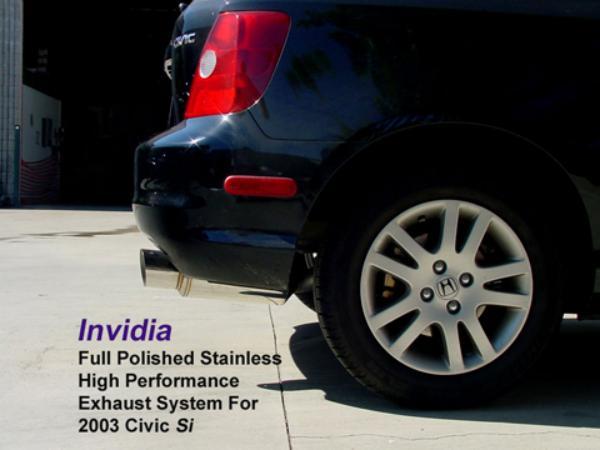 Invidia 02+ Honda Civic Si 3 Door (101mm tip) Cat- Back Exhaust from DTX Performance