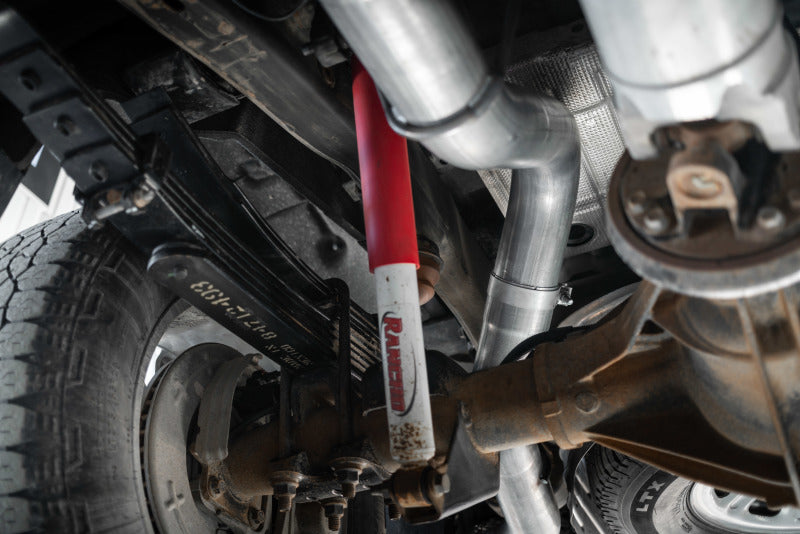 MBRP 2020+ GMC/Chevy 2500/3500 6.6L Duramax 4in Mand Bent Tubing Pro-Ser Cat Back Single Side - Blk exhaust system under car