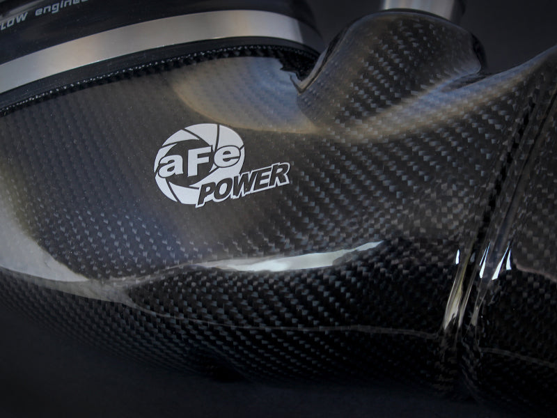 aFe MagnumFORCE Carbon Fiber Air Intake System Stage-2 Pro DRY S 08-13 BMW M3 (E9X) V8 4.0L - enhances engine performance.