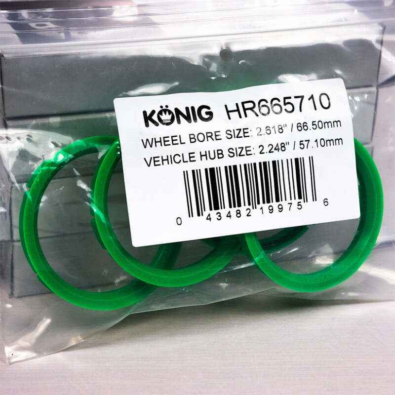Konig Hub Ring Set (4pcs) - 66.5mm O.D. / 57.1mm I.D. performance car parts