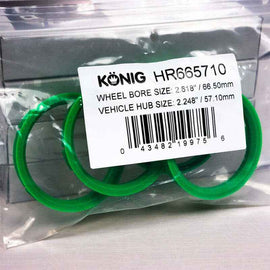 Konig Hub Ring Set (4pcs) - 66.5mm O.D. / 57.1mm I.D. performance car parts