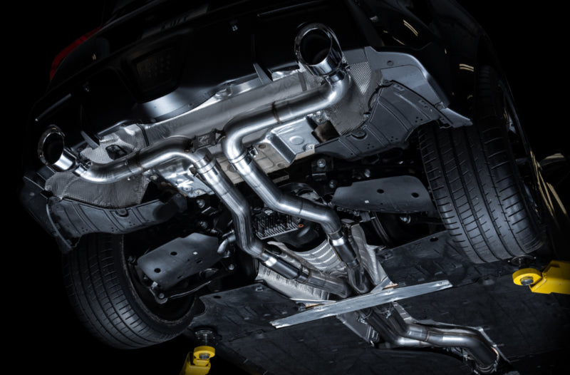 AWE Tuning 2020 Toyota Supra A90 Track Edition Exhaust - 5in Chrome Silver Tips - DTX Performance