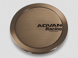 Advan 73mm Full Flat Centercap - Umber Bronze for high performance car parts at DTX Performance, ideal for racing and tuning upgrades.