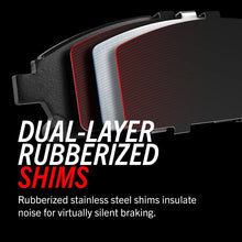 Load image into Gallery viewer, Power Stop 14-18 Audi RS7 Front Z23 Evolution Sport Brake Pads w/Hardware with dual-layer rubberized shims, reducing brake noise.