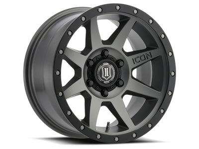 ICON Rebound 17x8.5 6x5.5 0mm Offset Titanium Wheel for performance car parts and upgrades