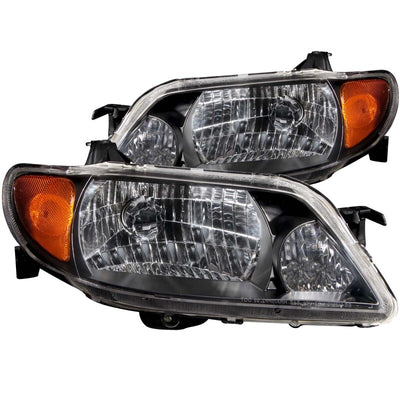 ANZO 2001-2003 Mazda Protege Crystal Headlights Black, performance car parts, DTX Performance, aftermarket performance parts