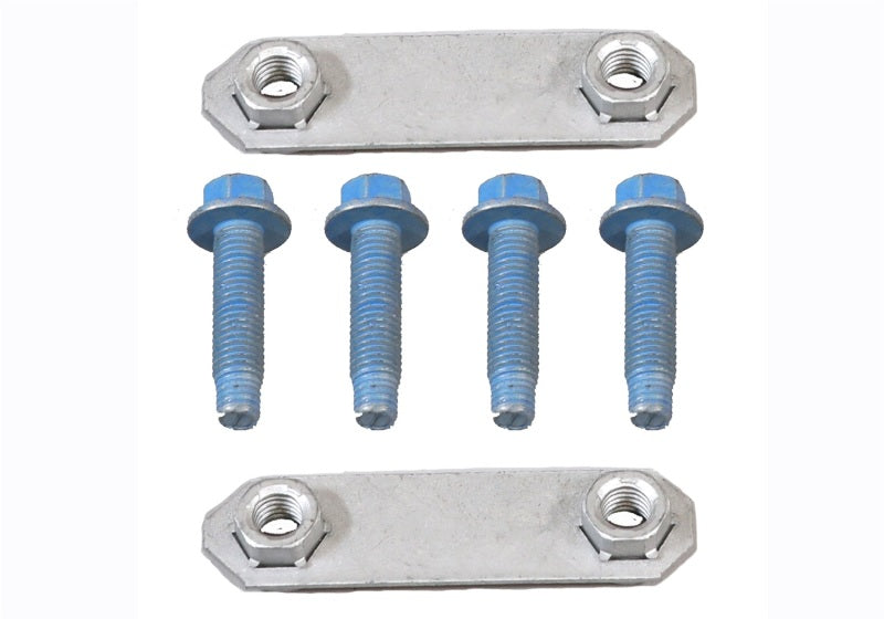 Ford Racing 15-22 F-150 Tow Hooks - Blue bolts and plates for expert installation.