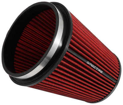 Spectre HPR Conical Air Filter 6in. Flange ID / 7.719in. Base OD / 8.5in. Tall - Red for performance car parts