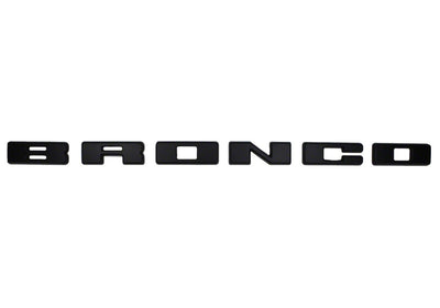 Ford Racing 2021+ Bronco Grille Lettering Overlay Kit - Black, performance car parts by DTX Performance, veteran-owned performance shop