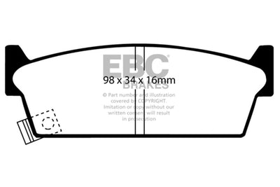 EBC 90-93 Infiniti M30 3.0 Redstuff Rear Brake Pads - High Performance Auto Parts DTX Performance