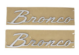 Ford Racing 21-23 Bronco Script Fender Badge - Silver