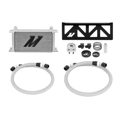 Mishimoto 13+ Subaru BRZ / 13+ Scion FR-S Oil Cooler Kit - Silver with performance car parts for enhanced cooling.
