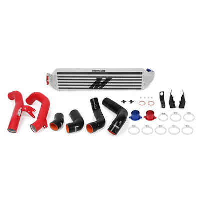 Mishimoto 2016+ Honda Civic 1.5T / 2017+ Honda Civic Si Silver Intercooler Kit w/Red Pipes, performance car parts by DTX Performance.