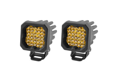 Diode Dynamics Stage Series C1 LED Pod Pro - Yellow Flood Standard ABL Pair, for performance car parts, DTX Performance upgrades.