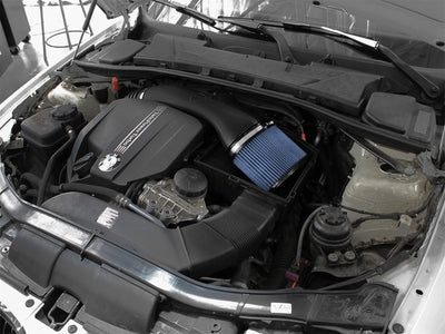 aFe Magnum FORCE Stage-2 Pro 5R Cold Air Intake System in BMW 335i/xi engine bay, boosting performance for DTX Performance upgrades