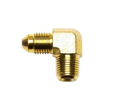 Wilwood Inlet Fitting - 1/8-27 NPT to -3 (90) for performance car parts and engine upgrades