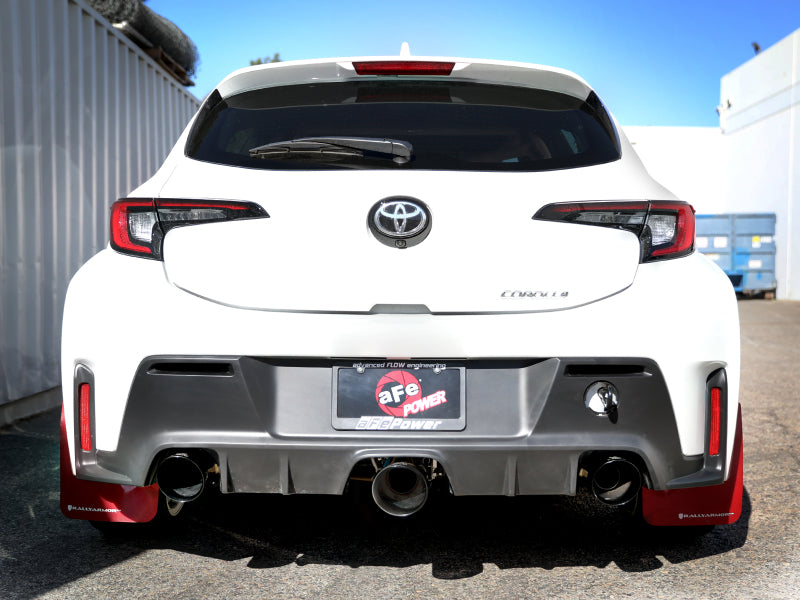 aFe 23-24 Toyota GR Corolla L3 1.6L (t) Gemini XV 3in to 2-1/2in Cat Back Exhaust w/ Black Tips - DTX Performance