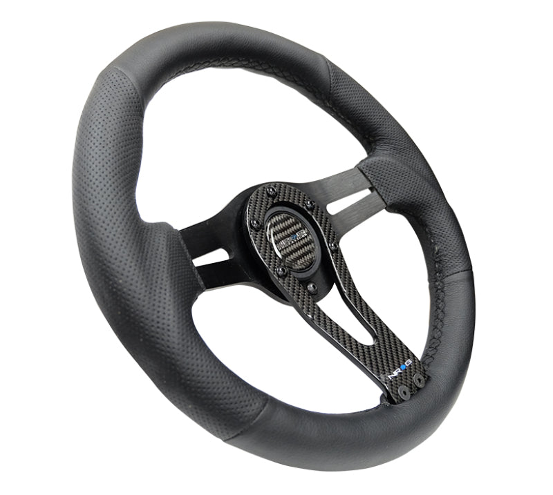 NRG Reinforced Steering Wheel (320mm) w/Carbon Center Spoke for performance cars by DTX Performance, veteran owned shop