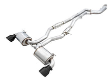 Load image into Gallery viewer, AWE 2020 Toyota Supra A90 Resonated Touring Edition Exhaust - 5in Diamond Black Tips - DTX Performance