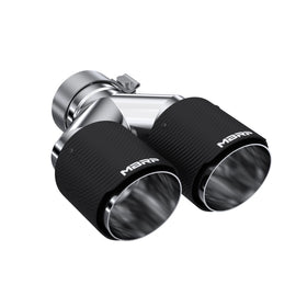 MBRP 3in ID / Dual 4in OD Out Staggered L 9.37in / R 9.87in Dual Wall Carbon Fiber Univ Exhaust Tip for performance car parts