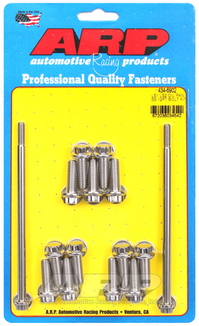 ARP Chevy LS1 LS2 Stainless Steel 12 Point Oil Pan Bolt Kit, performance car parts from veteran owned DTX Performance shop