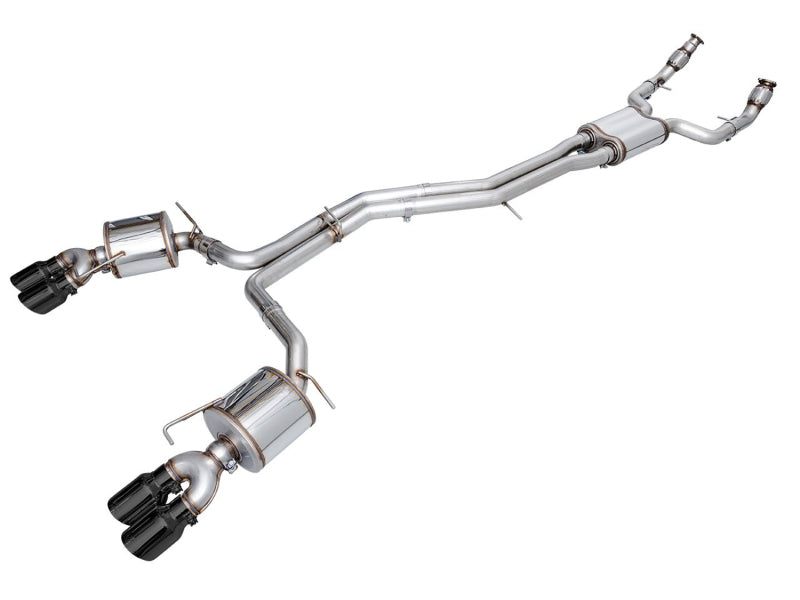 AWE Tuning 19-23 Audi C8 S6/S7 2.9T V6 AWD Touring Edition Exhaust - Diamond Black Tips - DTX Performance