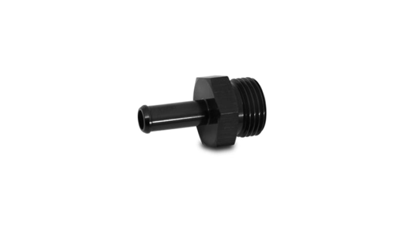 Vibrant 1.25in Hose Barb to 16 ORB Male w/ O-Ring - Black Anodized Aluminum, performance car parts by DTX Performance