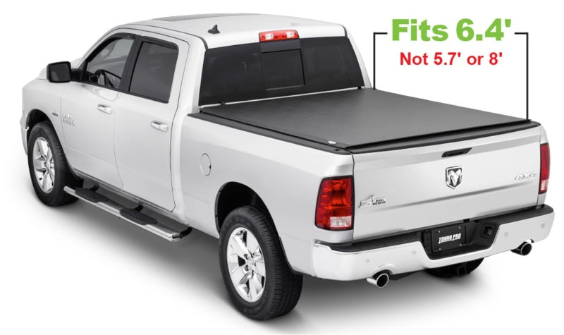 Tonno Pro 09-19 Dodge RAM 1500 6.4ft Fleetside Lo-Roll Tonneau Cover on truck