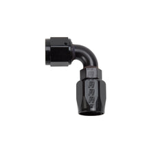 Load image into Gallery viewer, Russell Performance -8 AN Black 90 Degree Full Flow Hose End, ideal for high performance auto parts, from veteran owned DTX Performance.