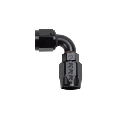 Russell Performance -8 AN Black 90 Degree Full Flow Hose End for performance car parts at DTX Performance.