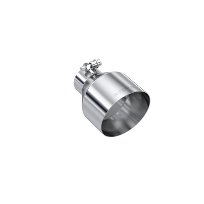 MBRP Universal T304 Stainless Steel Tip 2.5in ID / 5in OD Out / 6.5in Length Angle Cut Single Wall for performance car parts